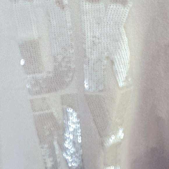 DKNY Pink Crew Neck Sweater with Ribbed Cuffs - Picture 4 of 6